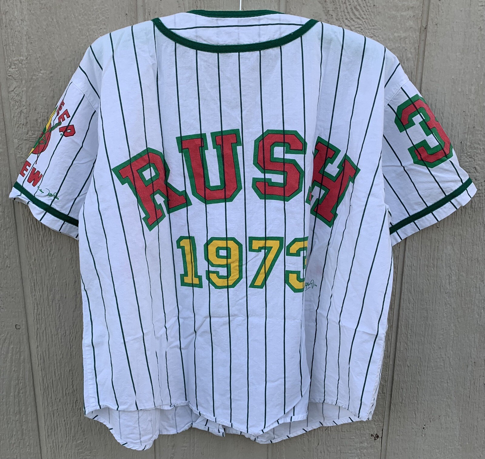 vintage ESLEEP BOXER Rush 1973 jersey style top 90s size large