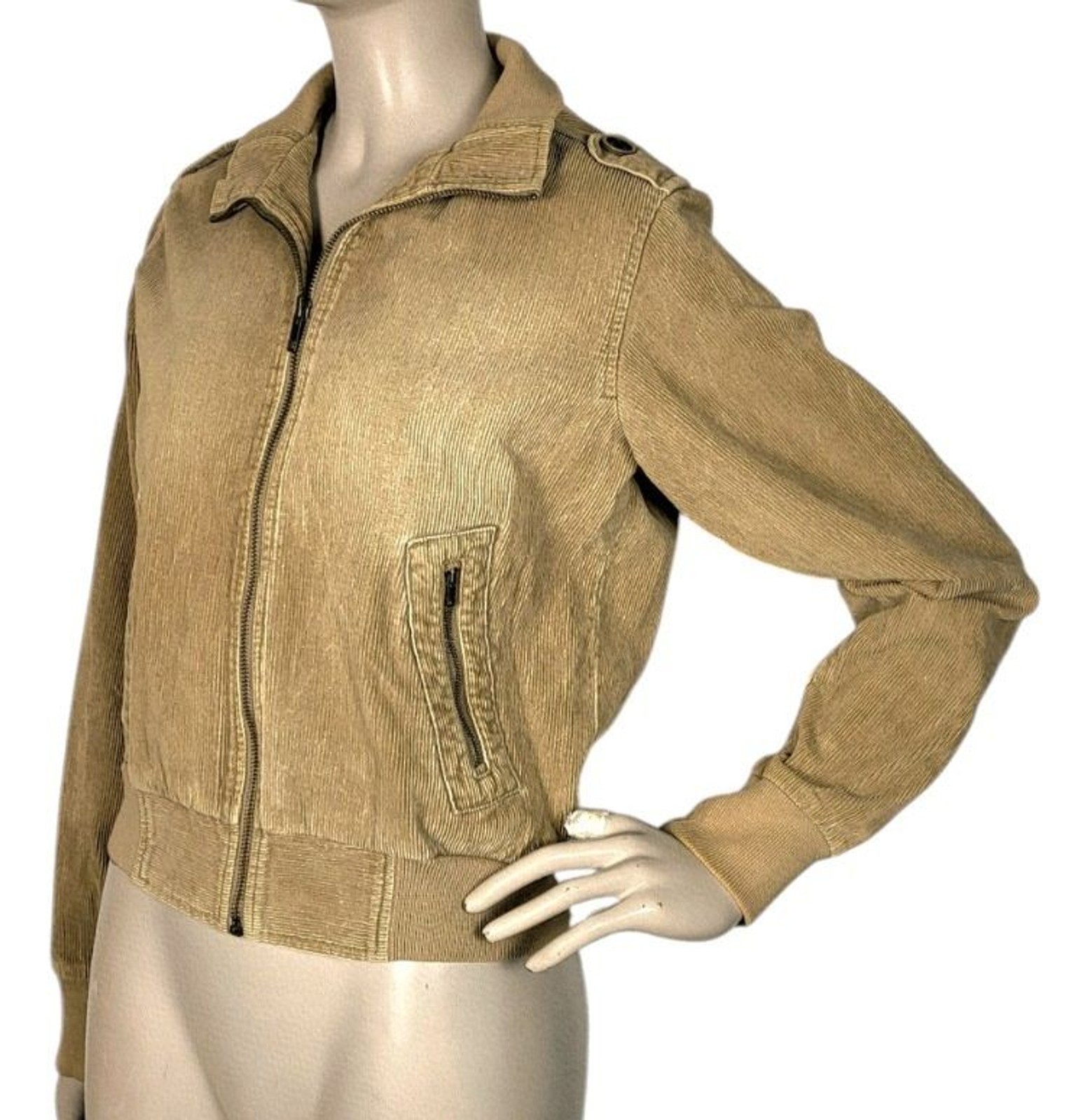 Vintage 80s 90s Billabong Brown Corduroy Zip-Up Jacket Women’s Size Medium