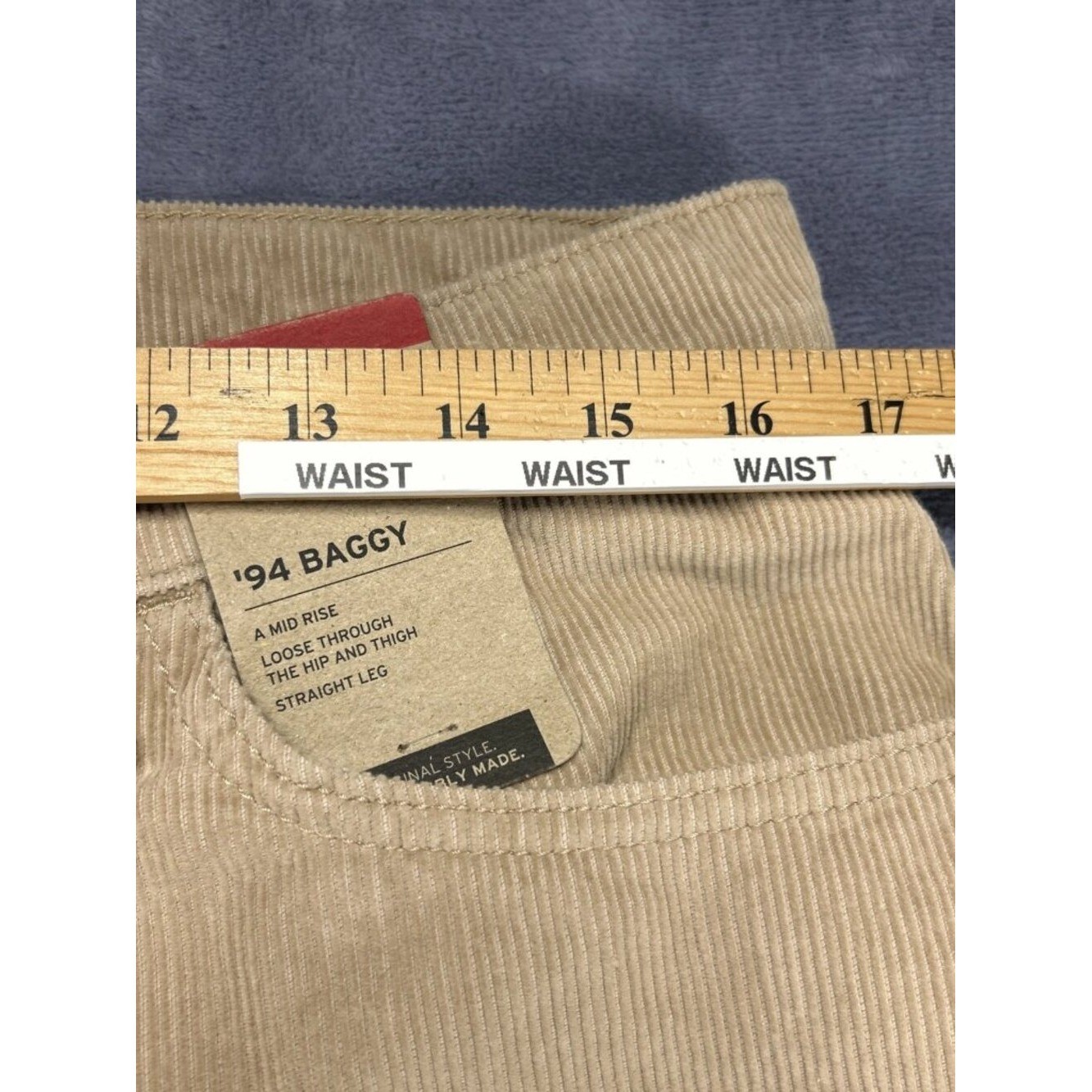 Levi’s Corduroy Pants Women’s 32×31 ’94 Baggy Dijon Loose Fit Straight Leg NWT
