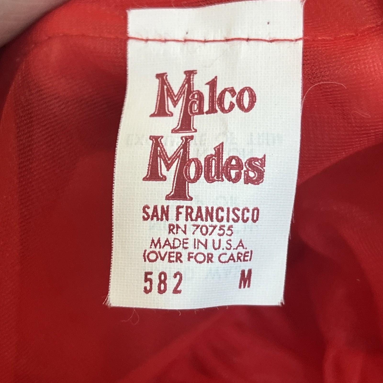 Vtg 60’s Malco Modes Red Ruffled Tiered Skirt Square Dance Country Western Sz M