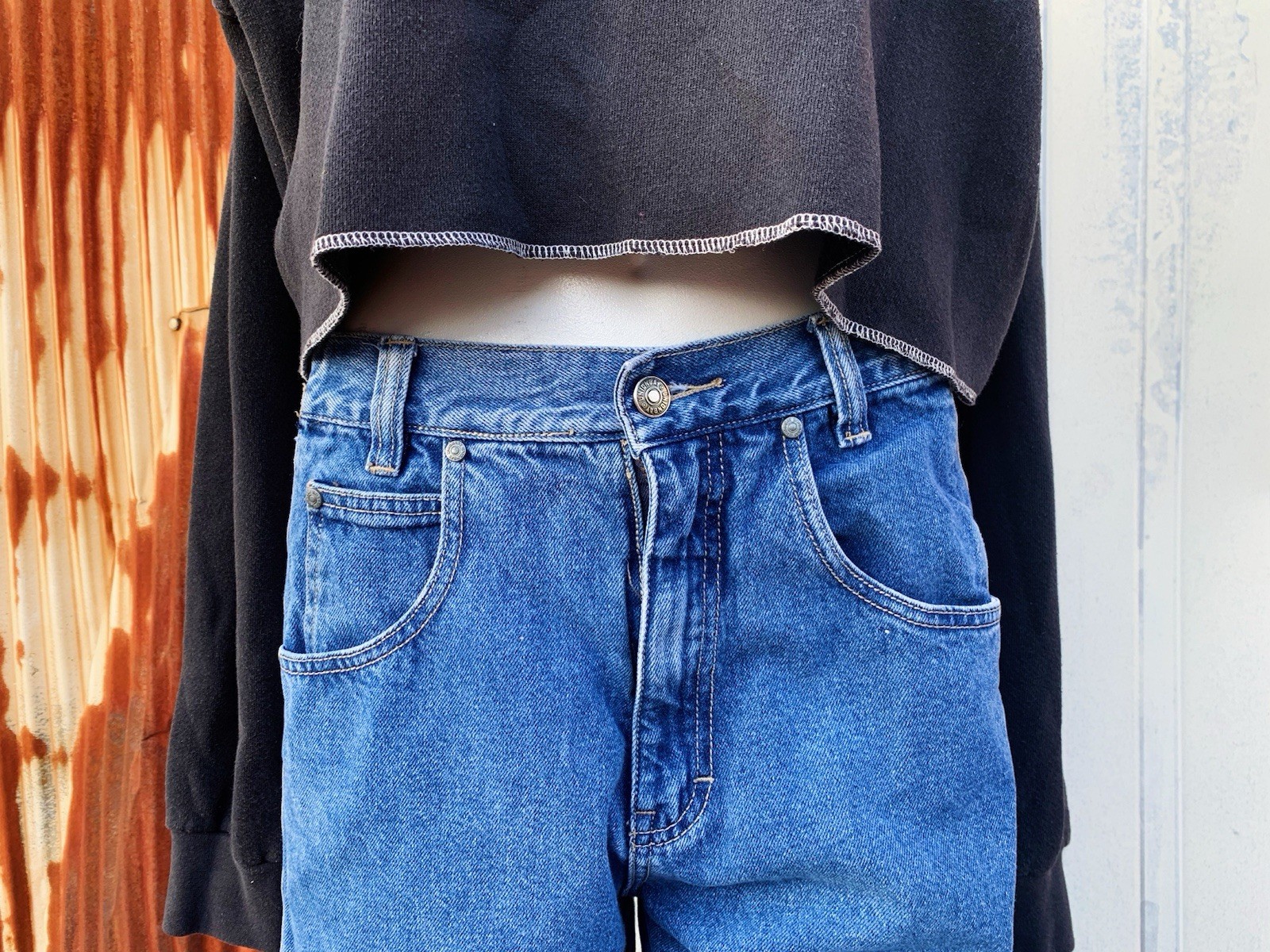 RARE Vtg 90’s Y2K JNCO x UNIONBAY Wide Leg Skater Unisex Denim Snap Jeans Limp