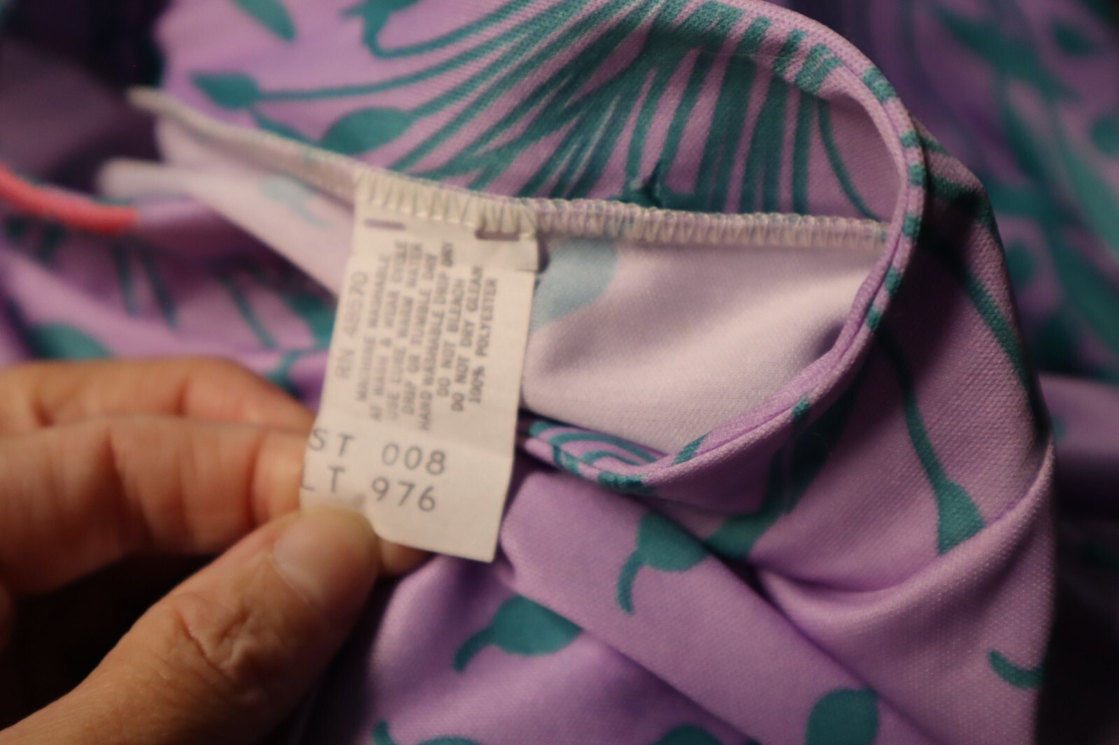 Vintage 1970s floral polyester blouse size 13-14 (check measurements)