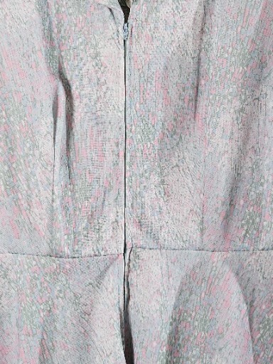 VTG Minerva Fashions Dress Women’s M/L Pastel Pink Green Floral Career Witchcore
