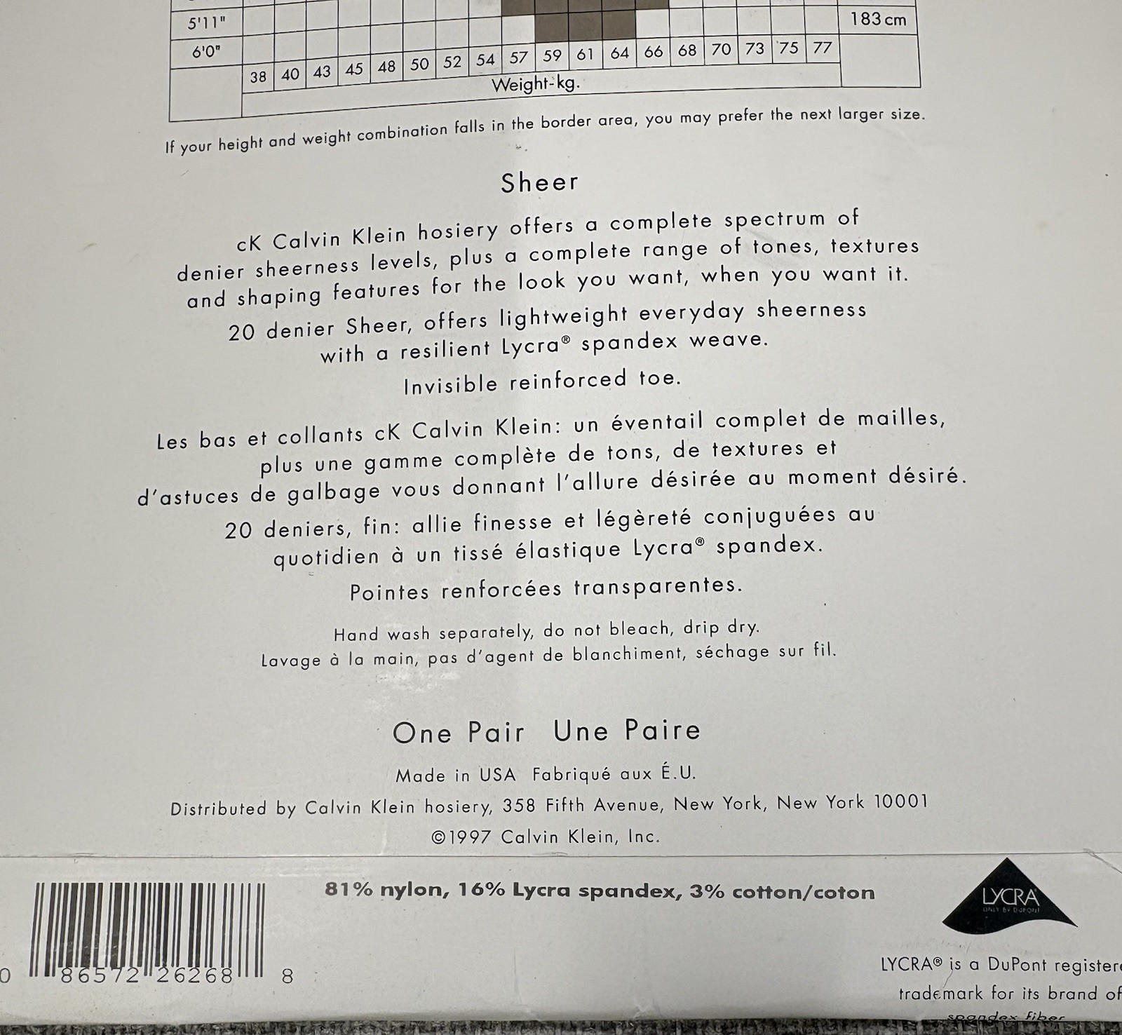 VTG Calvin Klein Pantyhose Lot of 3 Deadstock NWT Matte Sheer Sz BC3 Ivory Sable