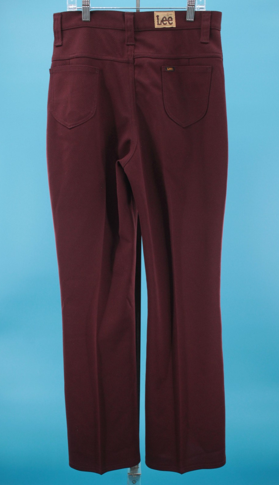 VTG Women’s 70s NOS Dark Burgundy Lady Lee High Waist Pants 30″ 1970s Polyester
