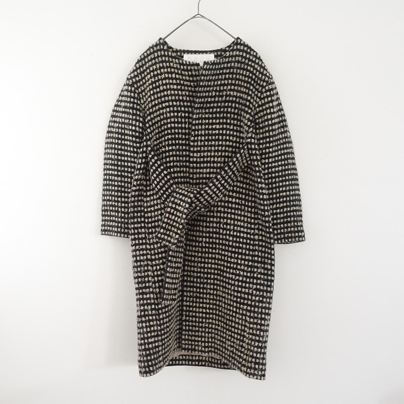 nooy Lurex-blend Collarless Coat (jk25-2601-41)