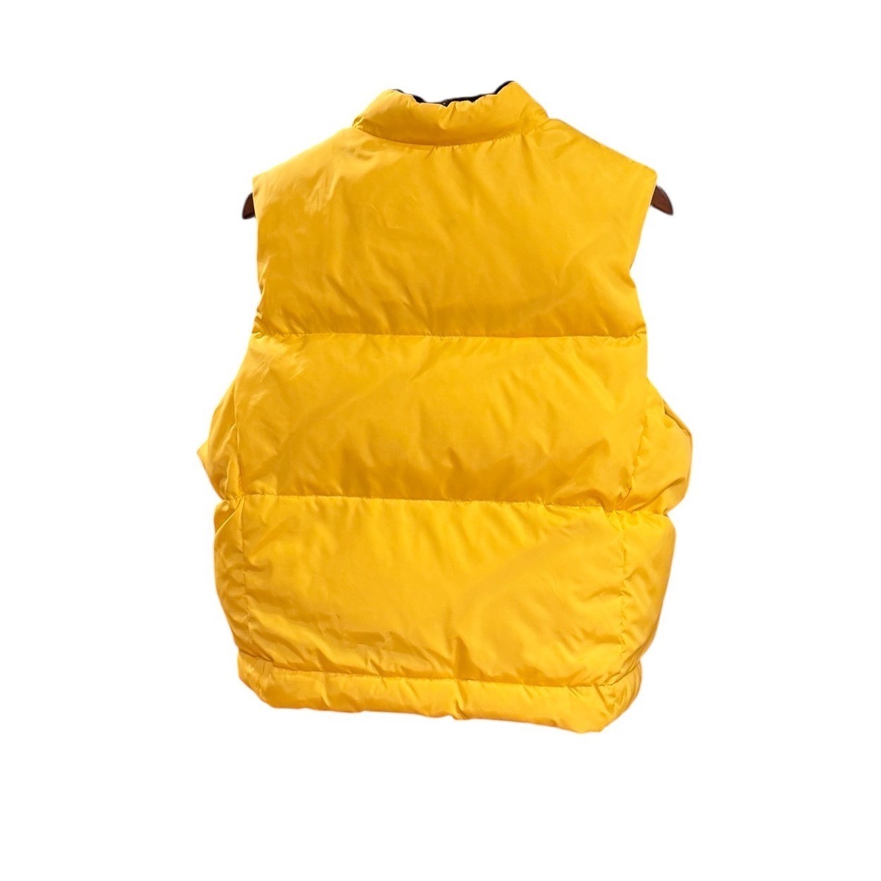 Vtg Y2K 1999 Gap Puffer Vest Yellow Down Filled Fleece Lined XL preppy Gorpcore