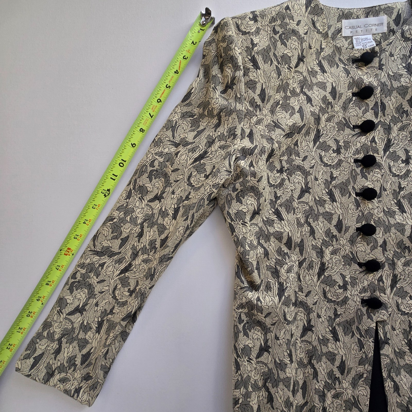 80s Vintage Casual Corner Jacket Jacquard 8P Feminine Prince Sgt Pepper Chic