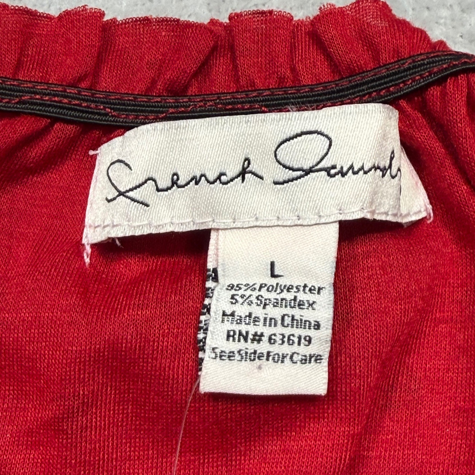 Vintage French Laundry Red Polka Dot Mesh NWT Blouse Size L Y2K Blouson Top