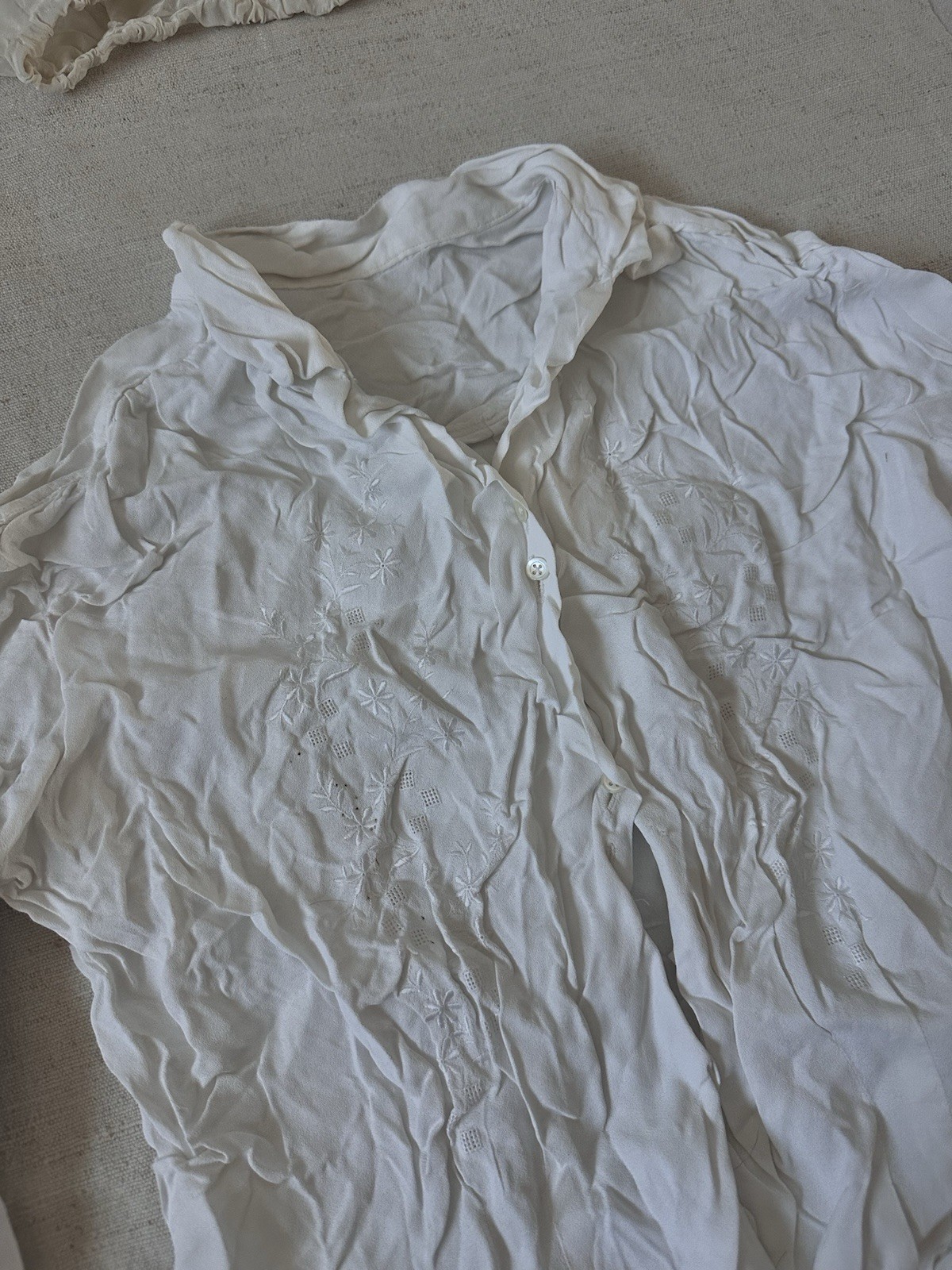 Lot 4 Antique French Silk Rayon Cotton Dress Blouse Resale Xs S M