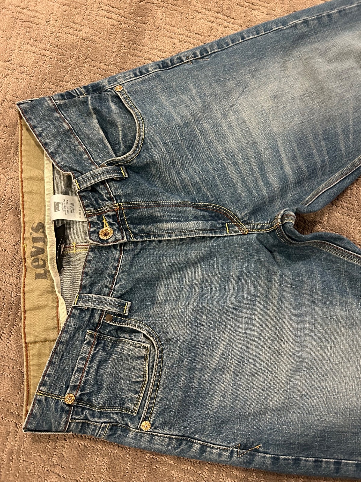 Vintage Y2K Levi’s 701S, Asymmetric Stitching, Mismatched Factory Sample