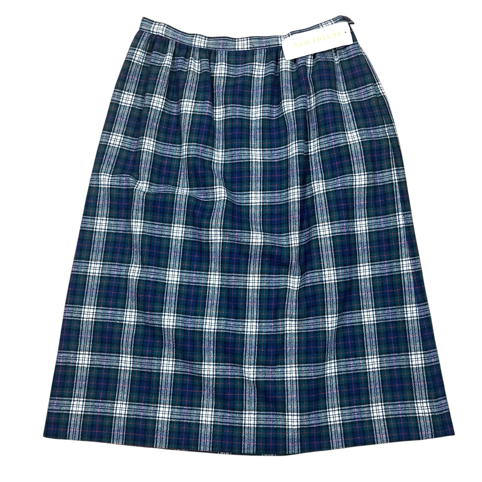 New Vintage Pendleton Murray Tartan 100% Wool Midi Skirt Sz 16 Lined