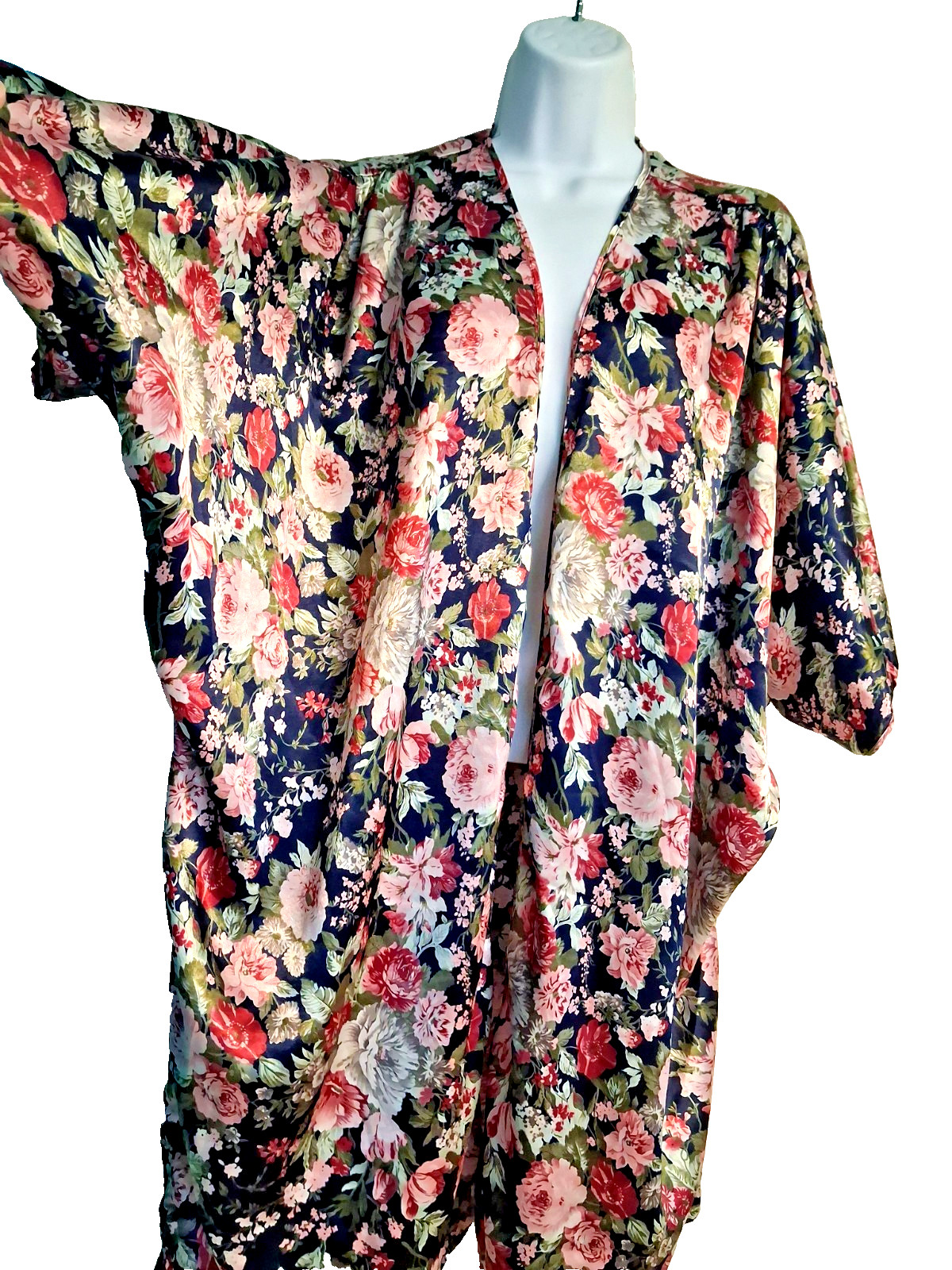 Val Mode Vintage Lingerie Robe Floral Womens Medium M