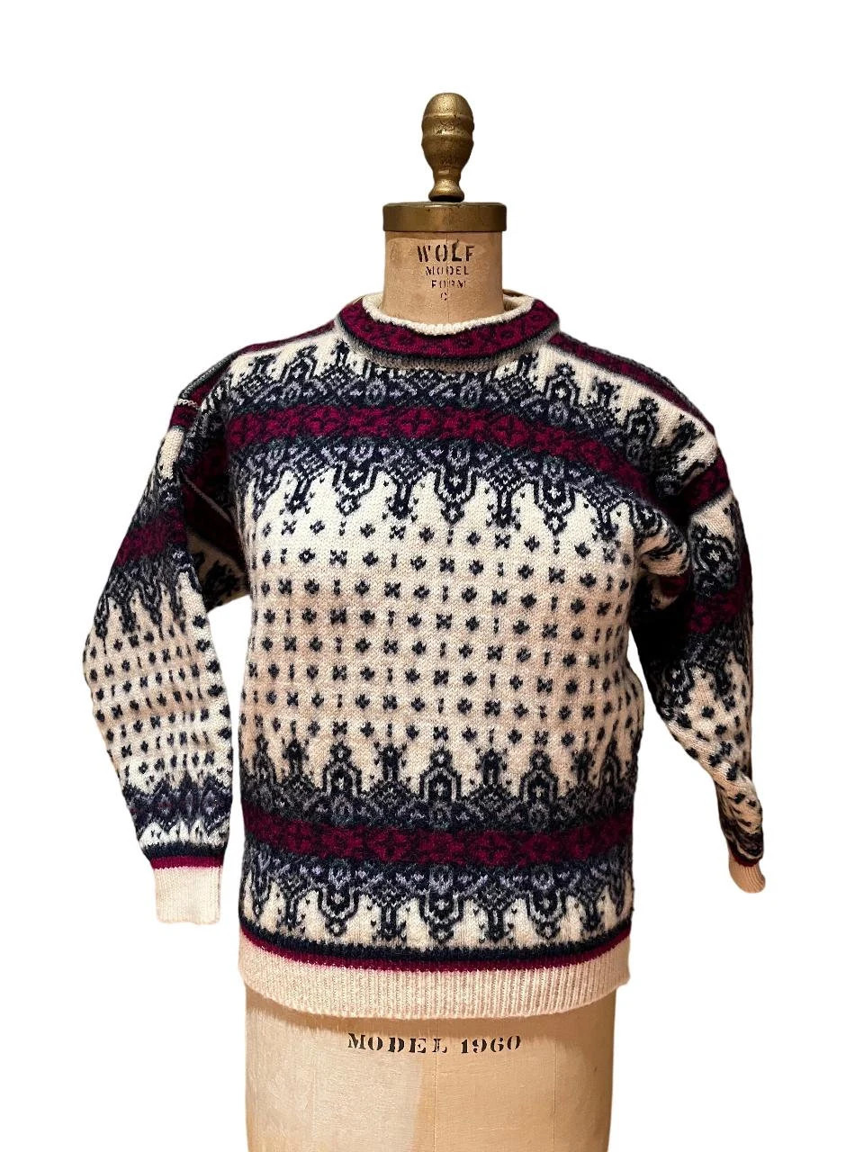 Vintage 1980s Dale of Norway Nordic Jumper Sweater Size Small