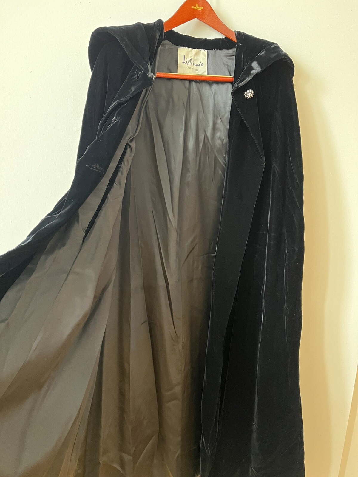 Velvet Cloak Opera Vintage Long Hooded