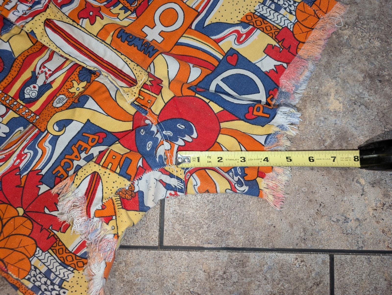1970s Vintage Ladies Cut Off AOP Shorts Rare&1 Of A Kind!!!!!