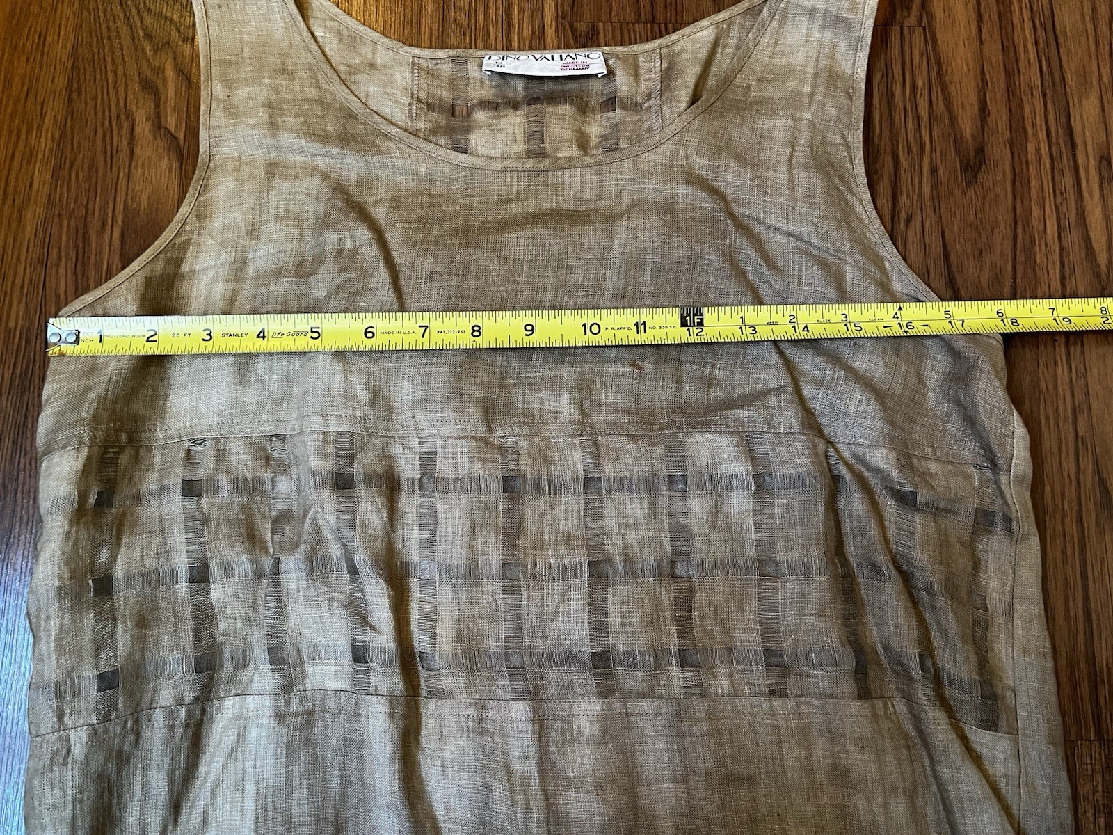 Vintage 80’s Post Modern Dino Valiano Women’s 3 Piece Cotton Tan Outfit D 38