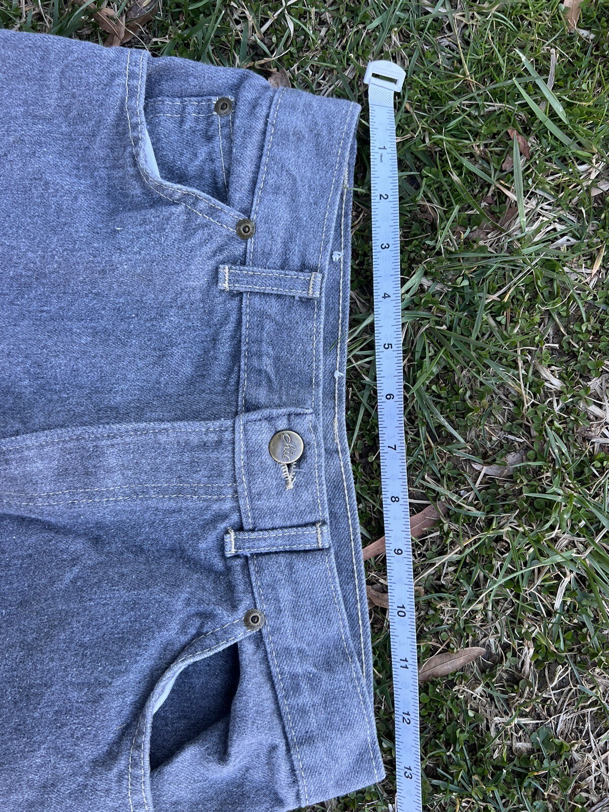 Vintage Chick Highs Waisted Gray Denim Mom Jeans Vintage Grey Jeans 26 Waist