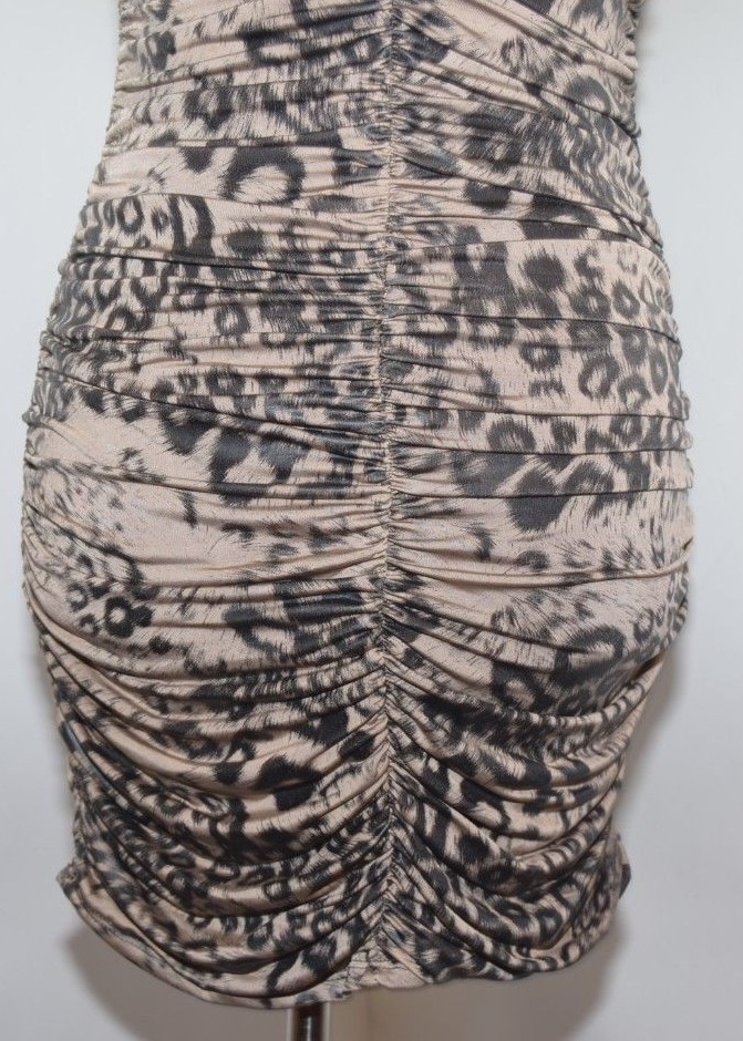FORVEVER 21 Strapless Leopard Animal Print Sexy Club Evening Dress Womens M