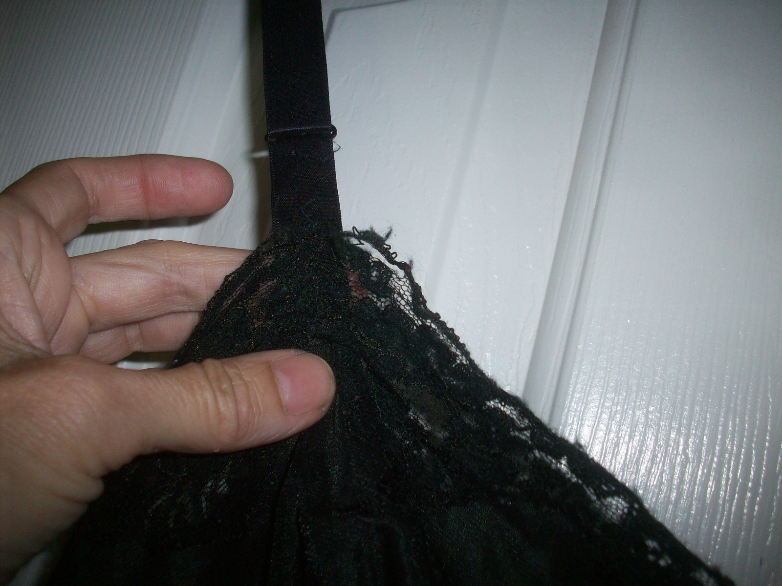 Vintage Black Lace Full Slip Dress Size 34 Nylon Embroidered Nightgown, No Tags