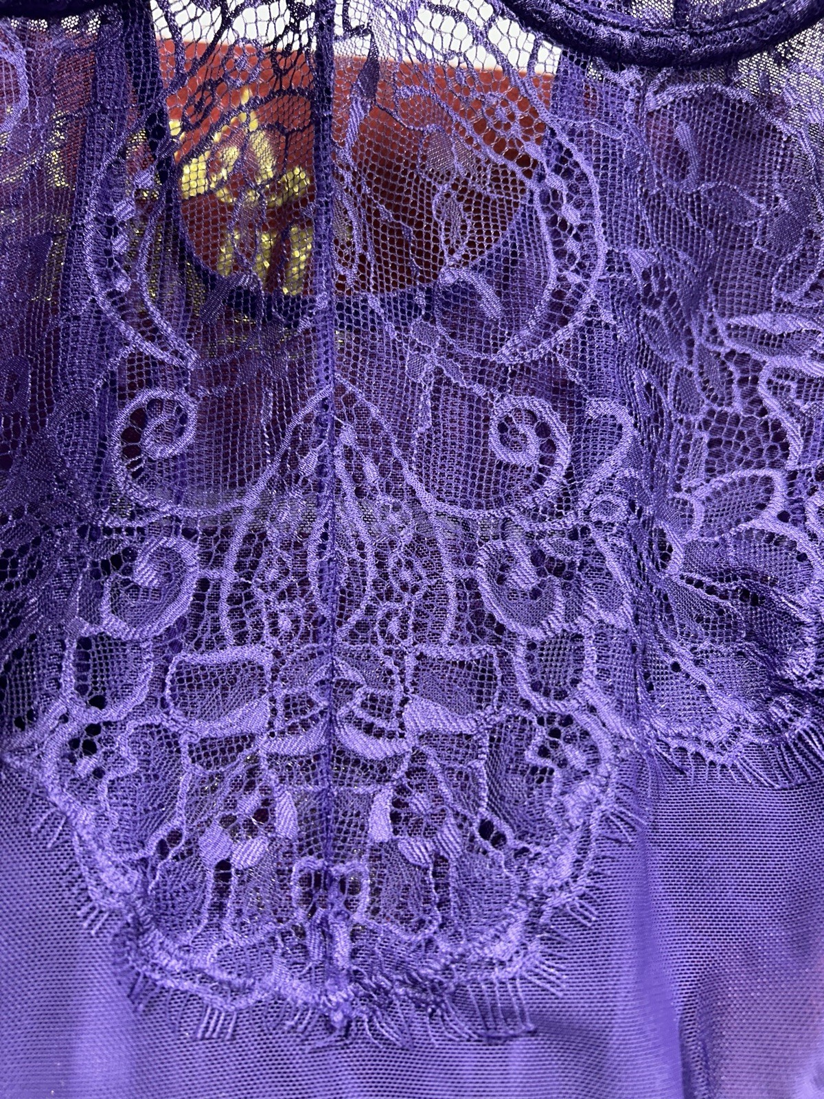 Elegant Moments Purple Vintage Look Teddie Eyelash Lace Trim Size Large