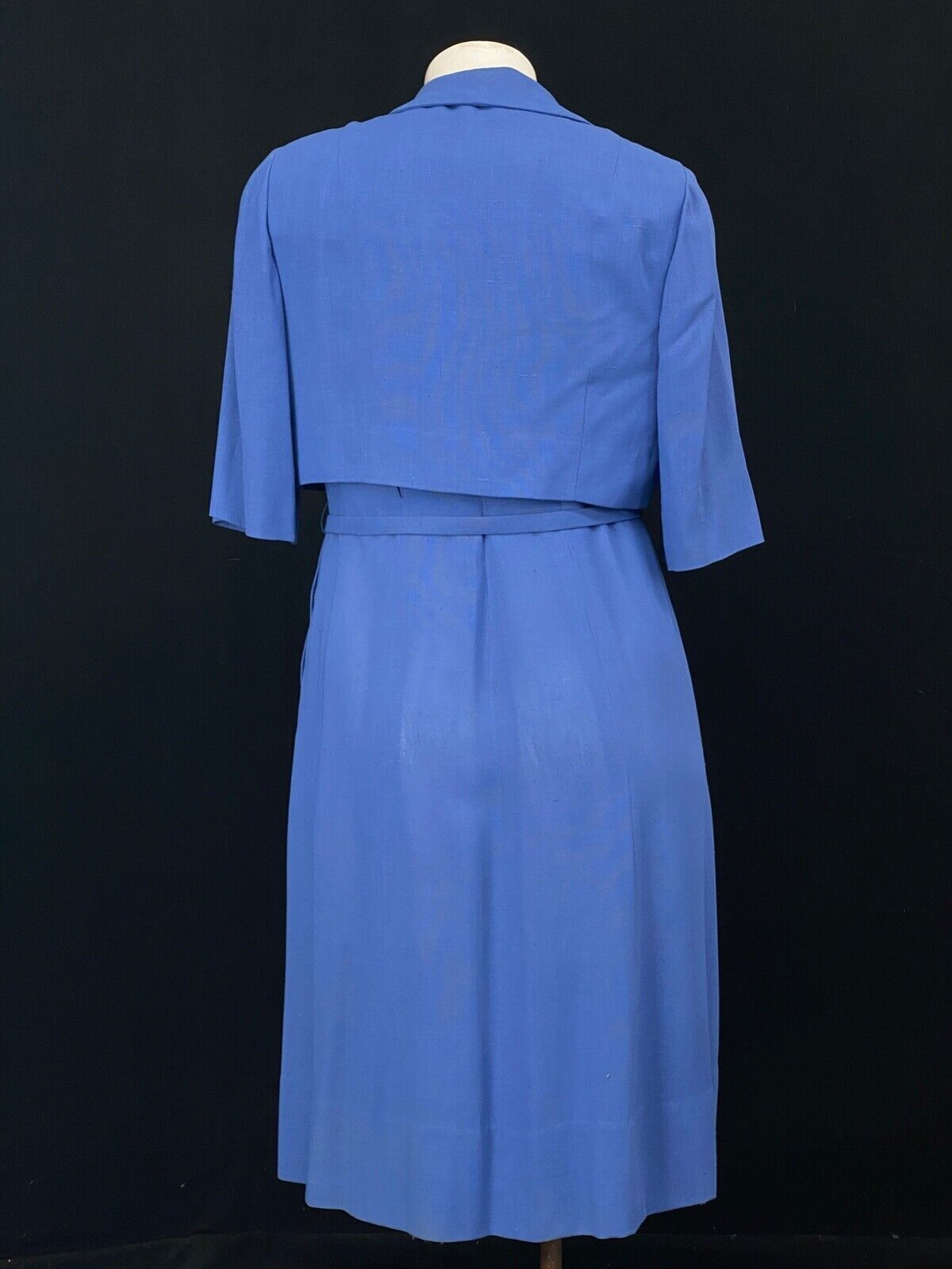 Vintage 1940s tic-tac-toe dress, blue beaded novelty print Xs Os XXL plus size