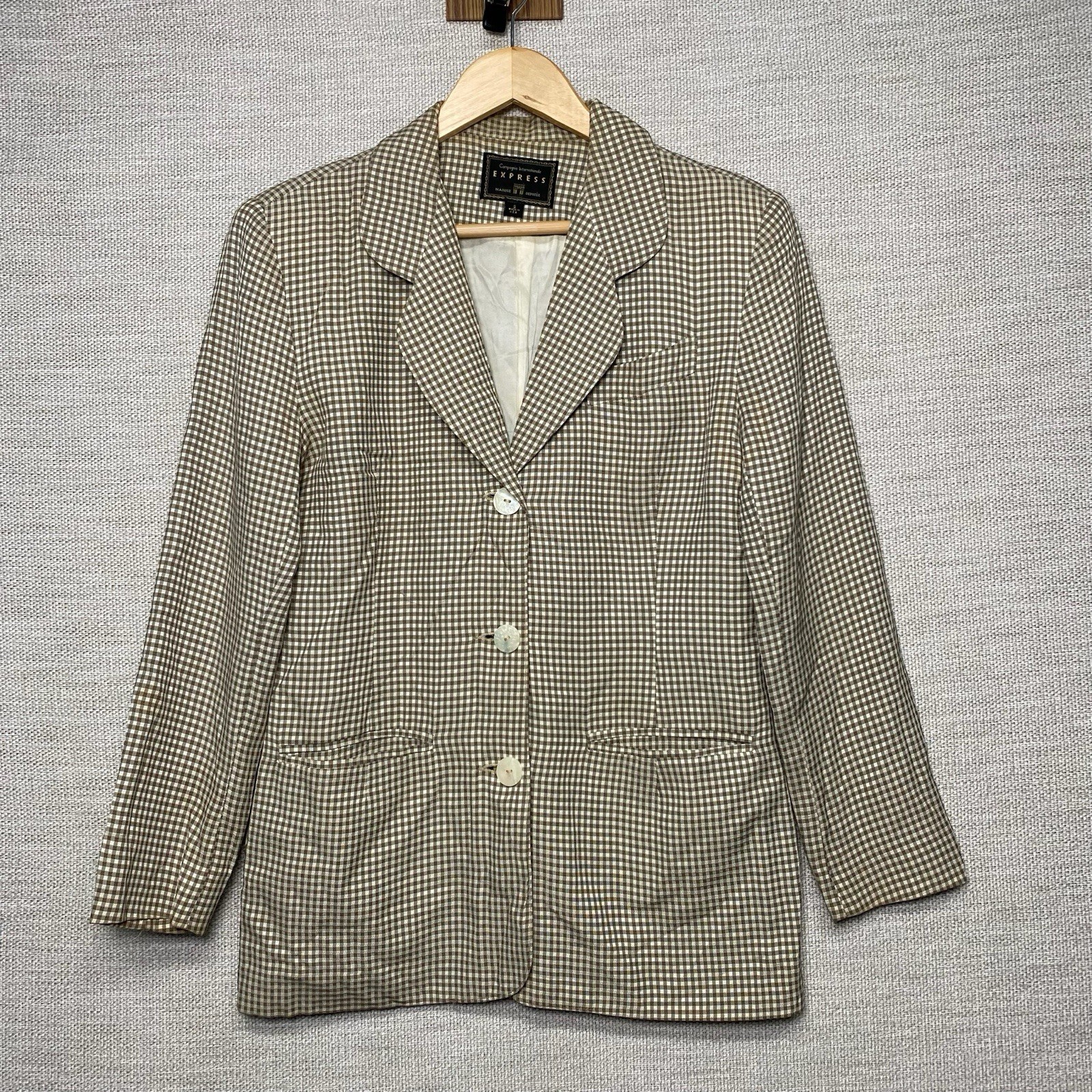 80s Compagnie Internationale Express Pantsuit Light Academia Boho Chic Gingham