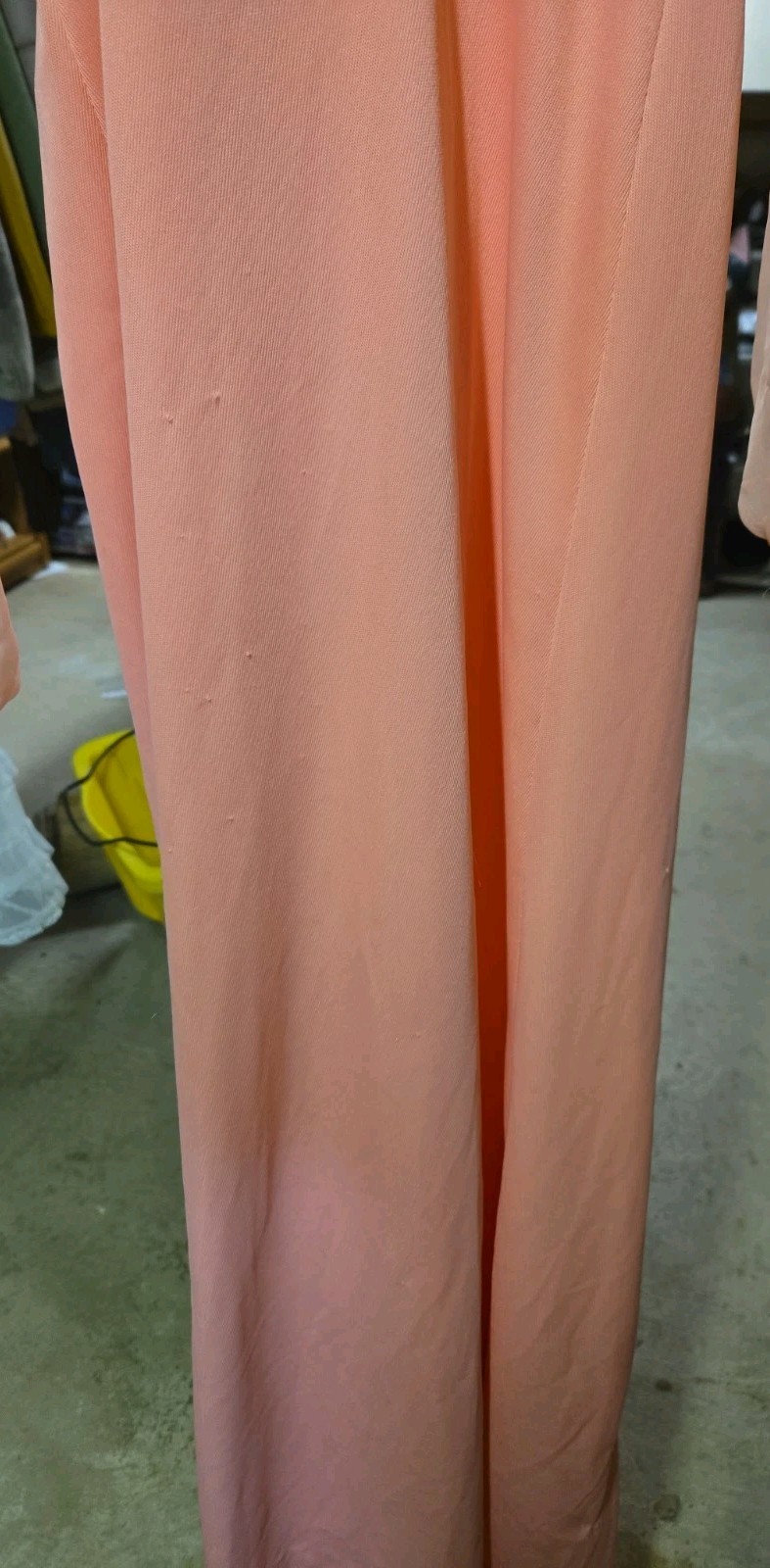 Vintage 1970’s Dress Women’s Pinkish Orange Gown Prom
