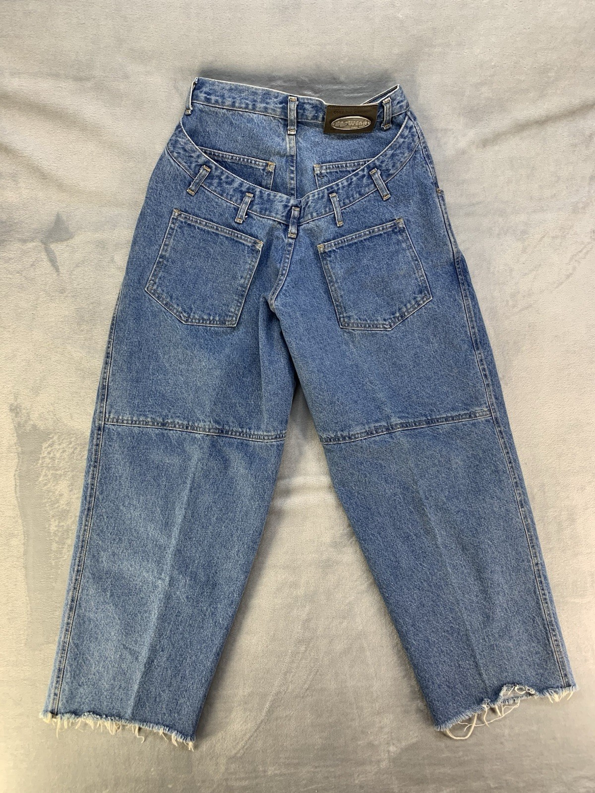 SAGWEAR By James Head Women’s Vintage Wide Leg Raw Hem Jeans Size 29 Jnco style