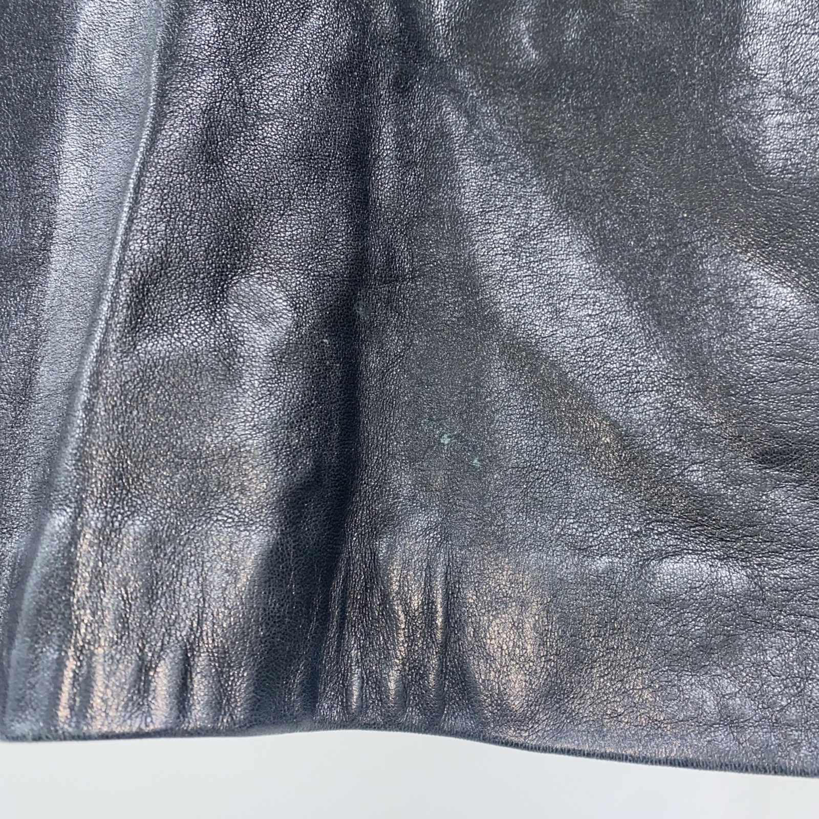 Maxima For Tannery West Vintage Black Leather High Waist Skirt 90s Size 6