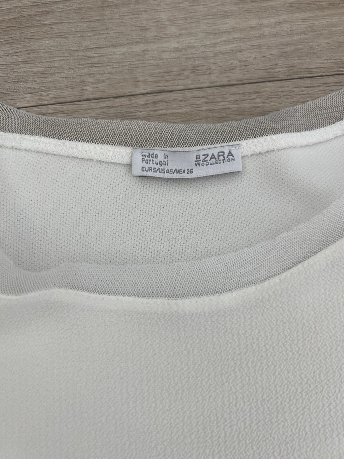 ZARA Women’s White Embroidered Boho Blouse Top Size S Cotton Short Sleeve