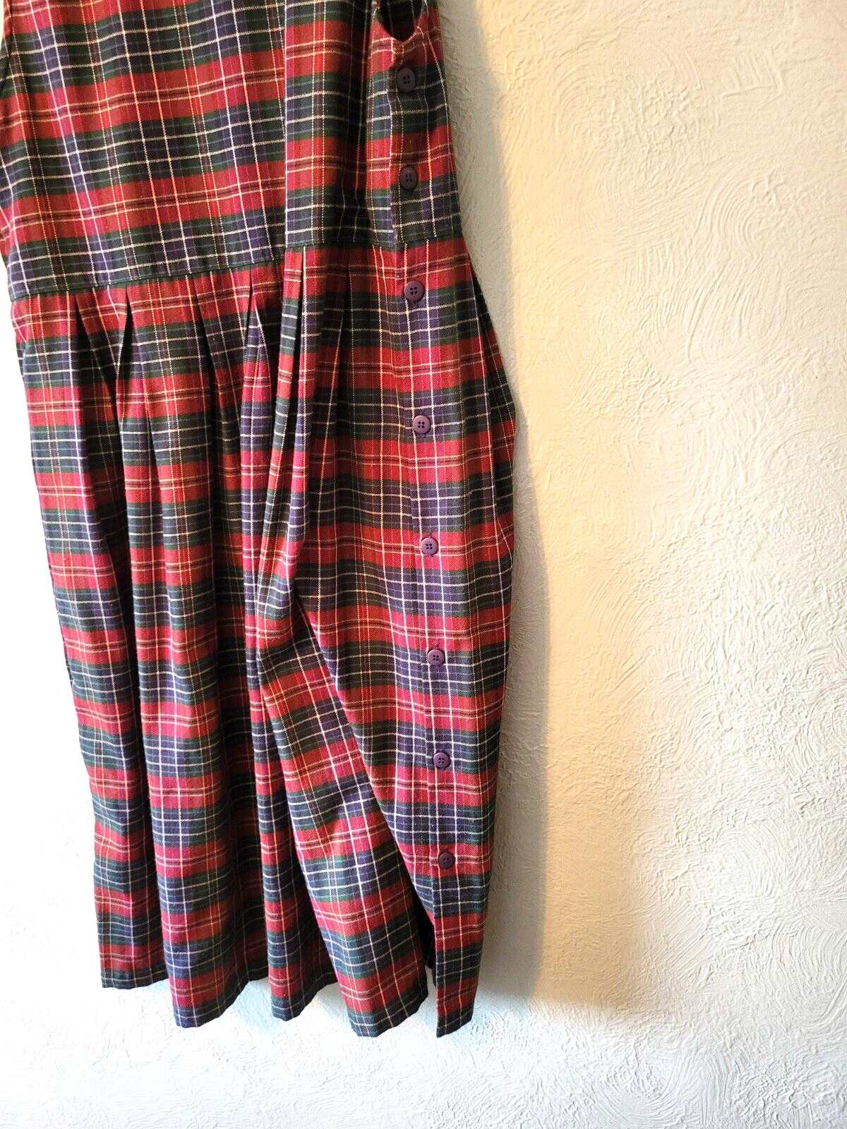 Women’s Vintage Baxter & Wells Jumper / Dress /Shift Size 12P Red & Green Plaid