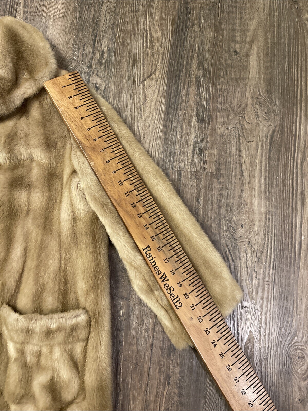 Mincara Russel Taylor ILGWU Label Faux Fur Coat Womens Sz L Great Cond Vtg