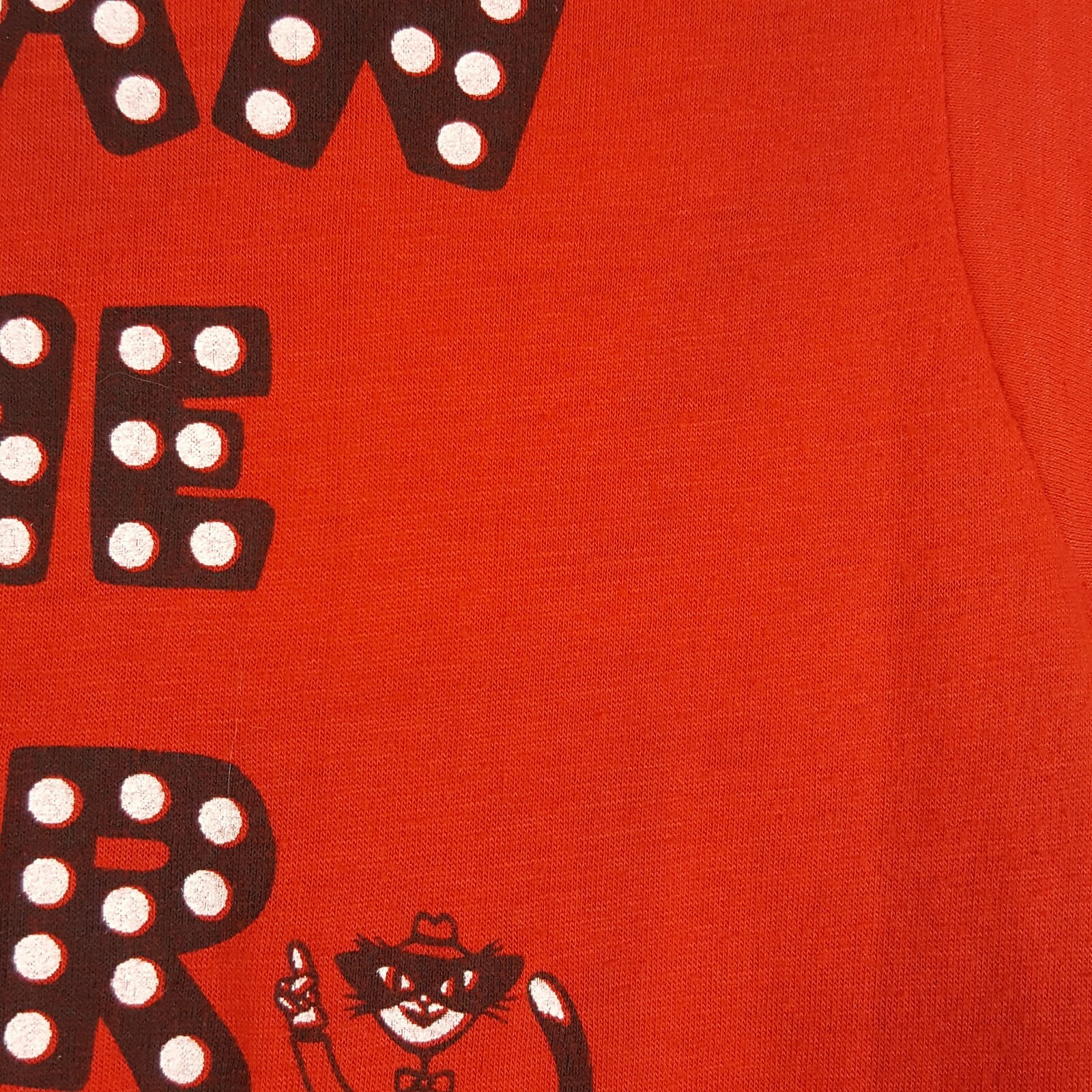 Vtg 80s Woman Of The Year T-Shirt M Red Cat Single Stitch 50/50 USA Ched Ladies