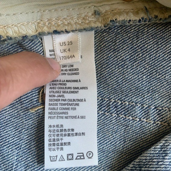 NWT Free People x We the Free Taliesin Cutoff Short in Mid Blue Size 25