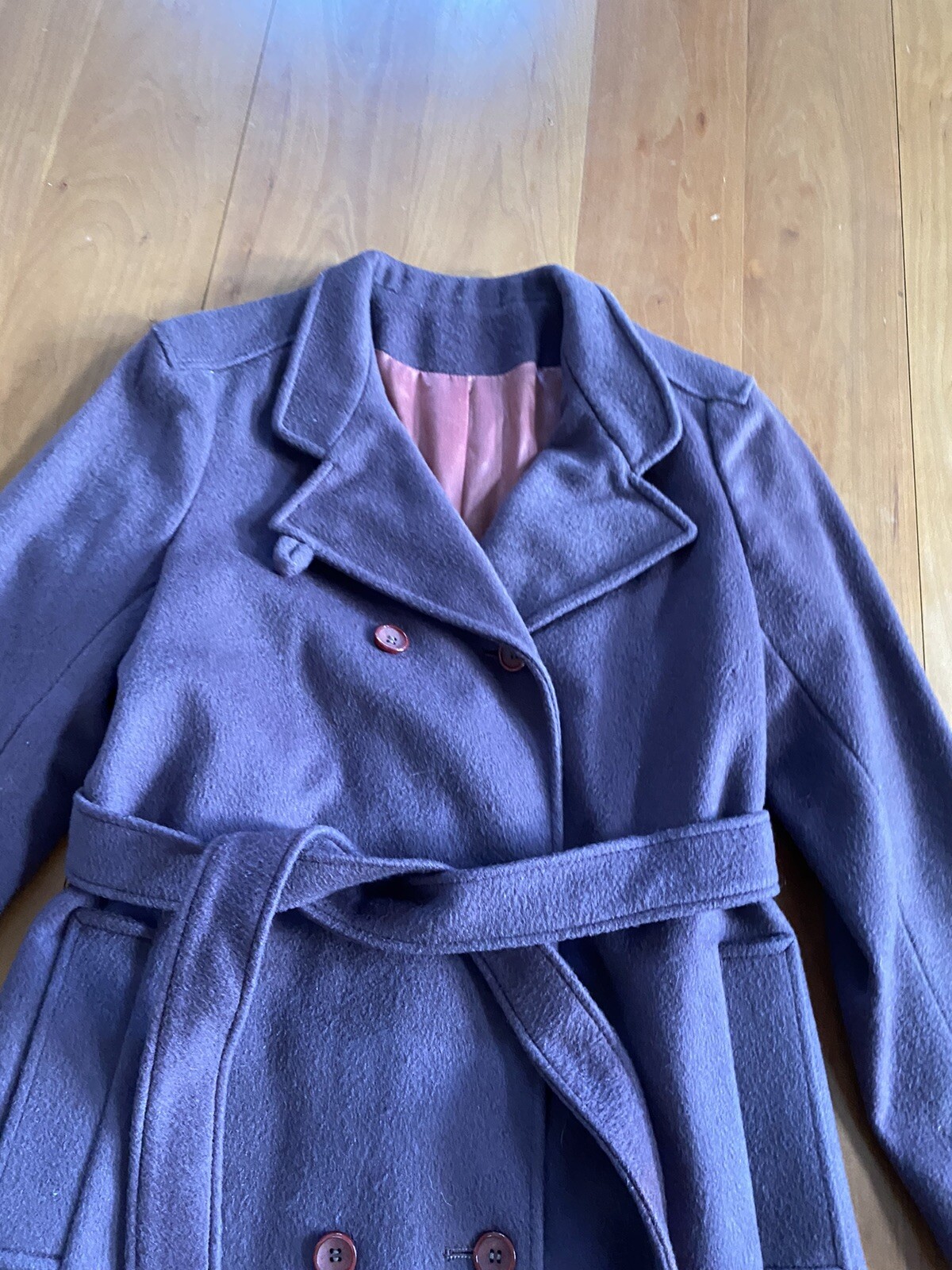 Vintage Womens Coat Lorendale By Bromleigh Wool (Z) Purple Violet XS / Small