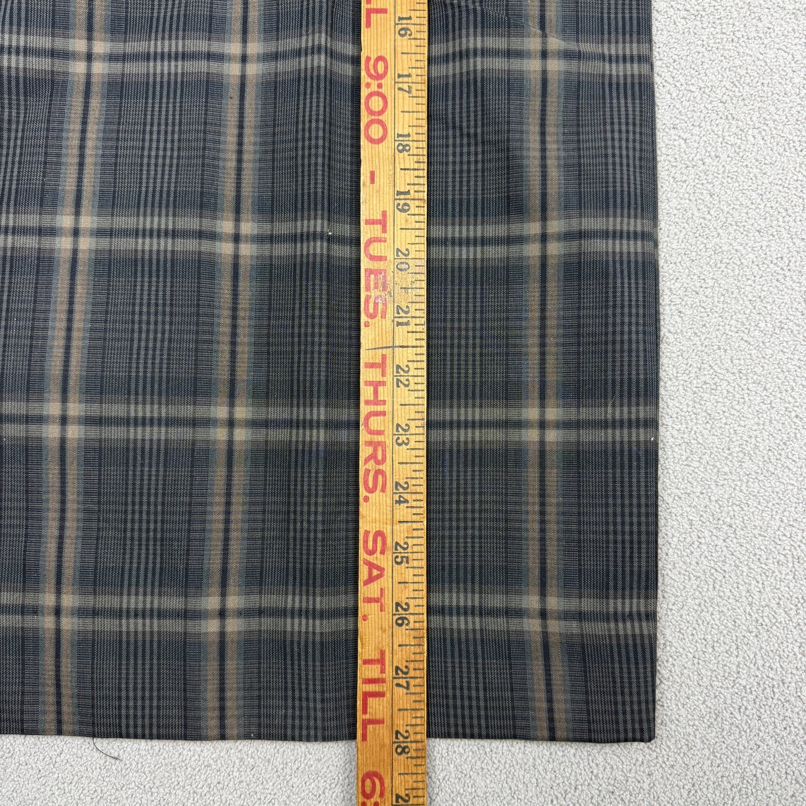 Vintage New Old Stock 50s Plaid Pencil Midi Skirt Rockabilly 26” Shipmates NWT