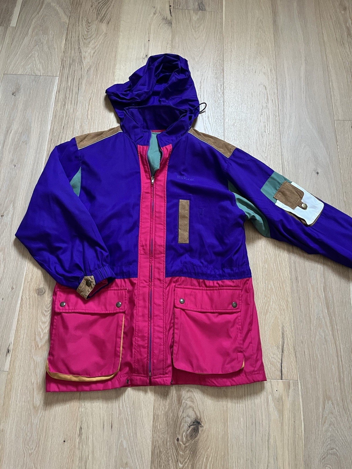 Vintage Rockport Colorblock Ski Jacket Womens S Purple Snowboard Retro 80s 90s