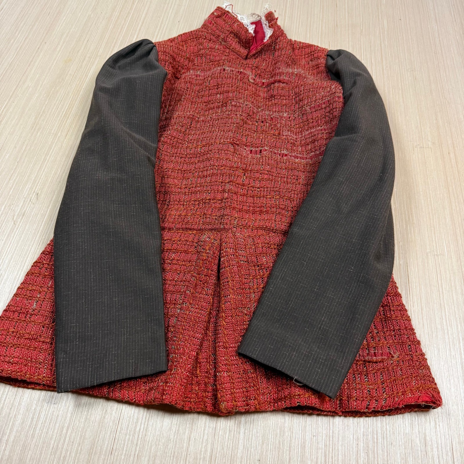 Vintage 50s 60s Homemade Wool Dress Rockabilly Swing Medium shift sheath mini
