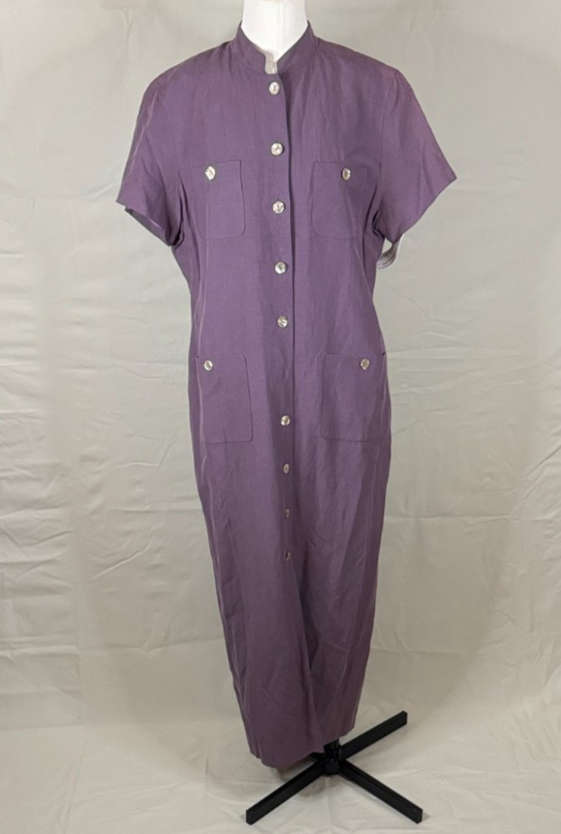 New With Original Tags! Vintage 1990s SILX by August Silk Purple Maxi Dress