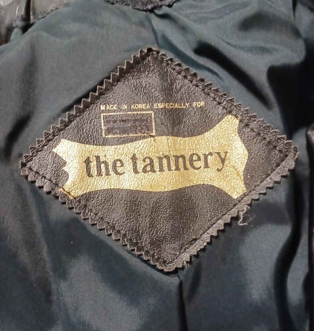 VINTAGE The Tannery Long Leather Jacket Trench Coat Black 1970s