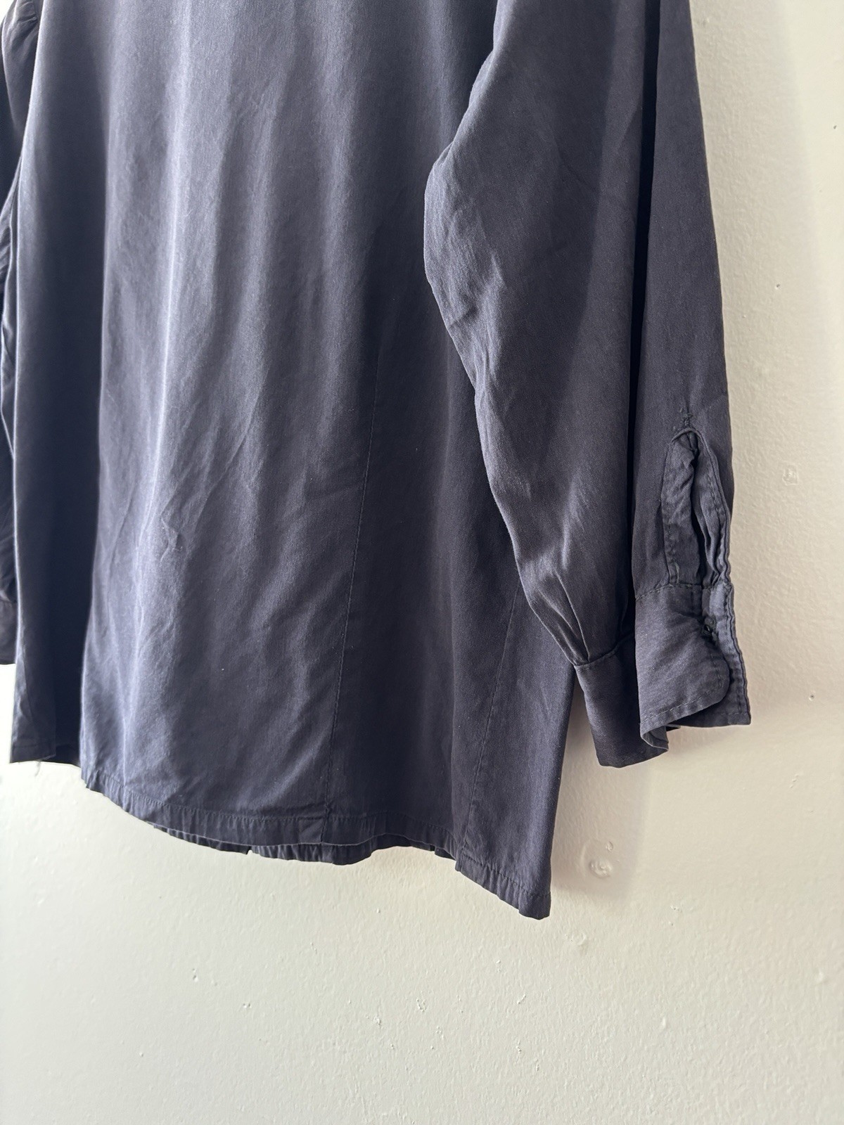 Vintage 1950s Softest Cotton Gabardine Button Down Secretary Blouse