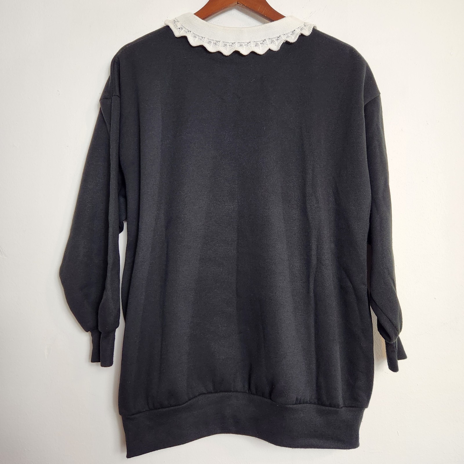 Vintage NutCracker Christmas Sweatshirt Collar Cottagecore Grandma XL Sweater