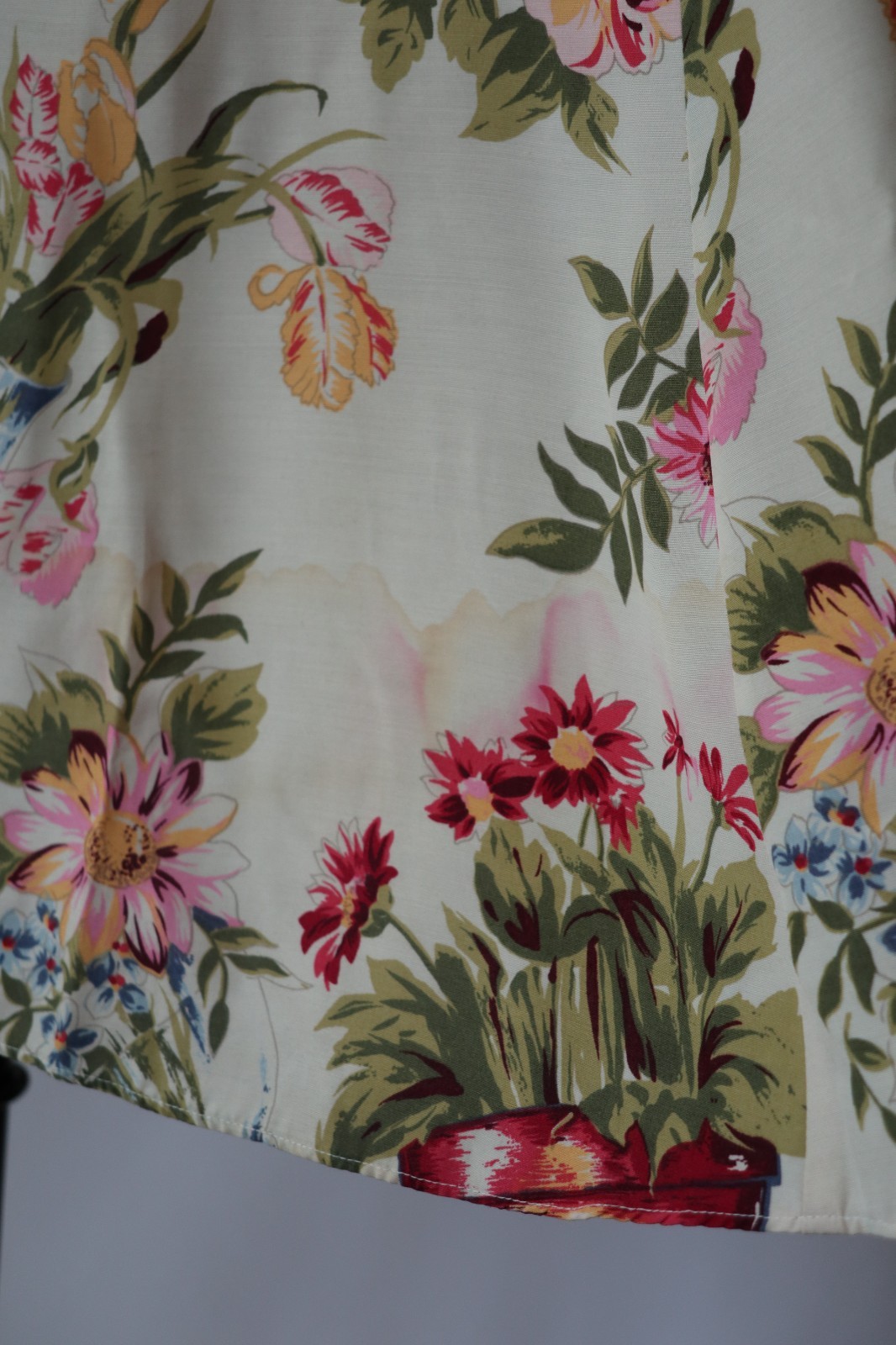90s Vintage Pastel Garden Plants Pots Sleeveless Long Maxi Sundress Women S M