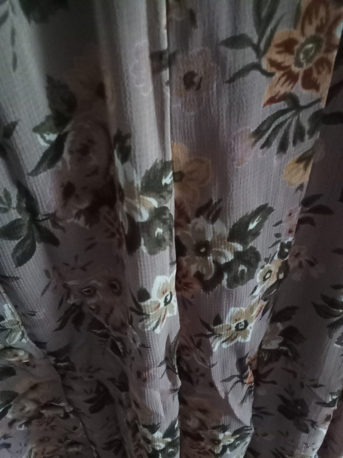 Vintage Passports Pier 1 Imports Long Sleeve Button Down Fit and Flare Dress