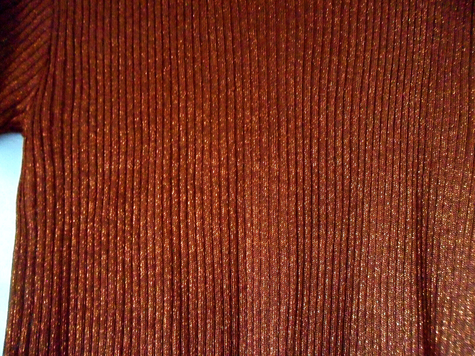 Vintage 90’s CAROLL Paris Metallic Rust Color TOP Short Sleeves, Size 2 or Large