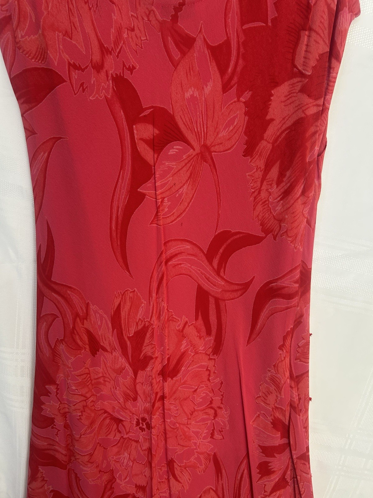 Vintage 1990s/Y2k Paradise NY Cowl Neck Slip Dress. Size Large. EUC Red/Pink