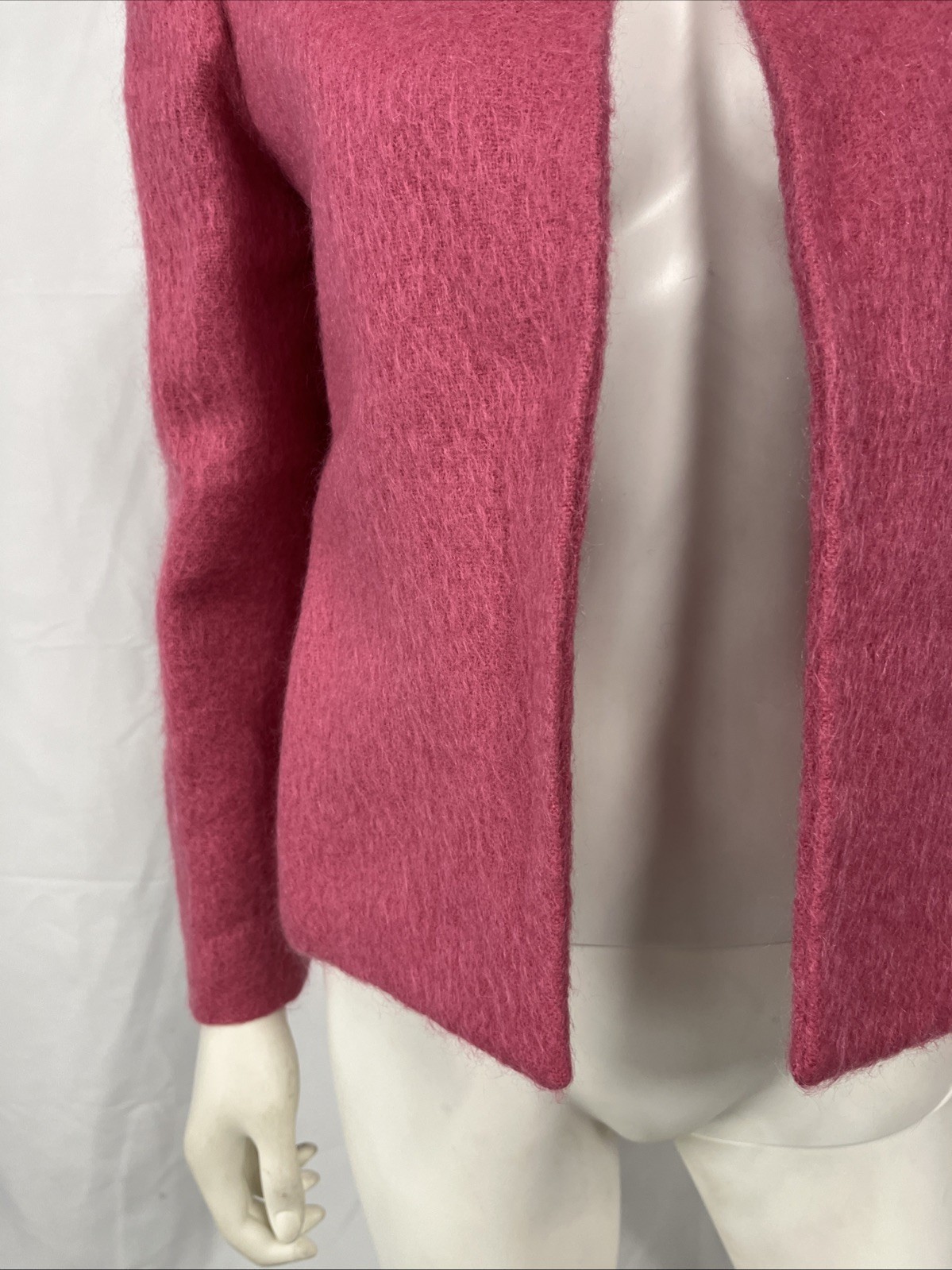 Vintage 70s/80s Lombardi Mohair Jacket Womens Medium Pink Fuzzy Lined Tailored