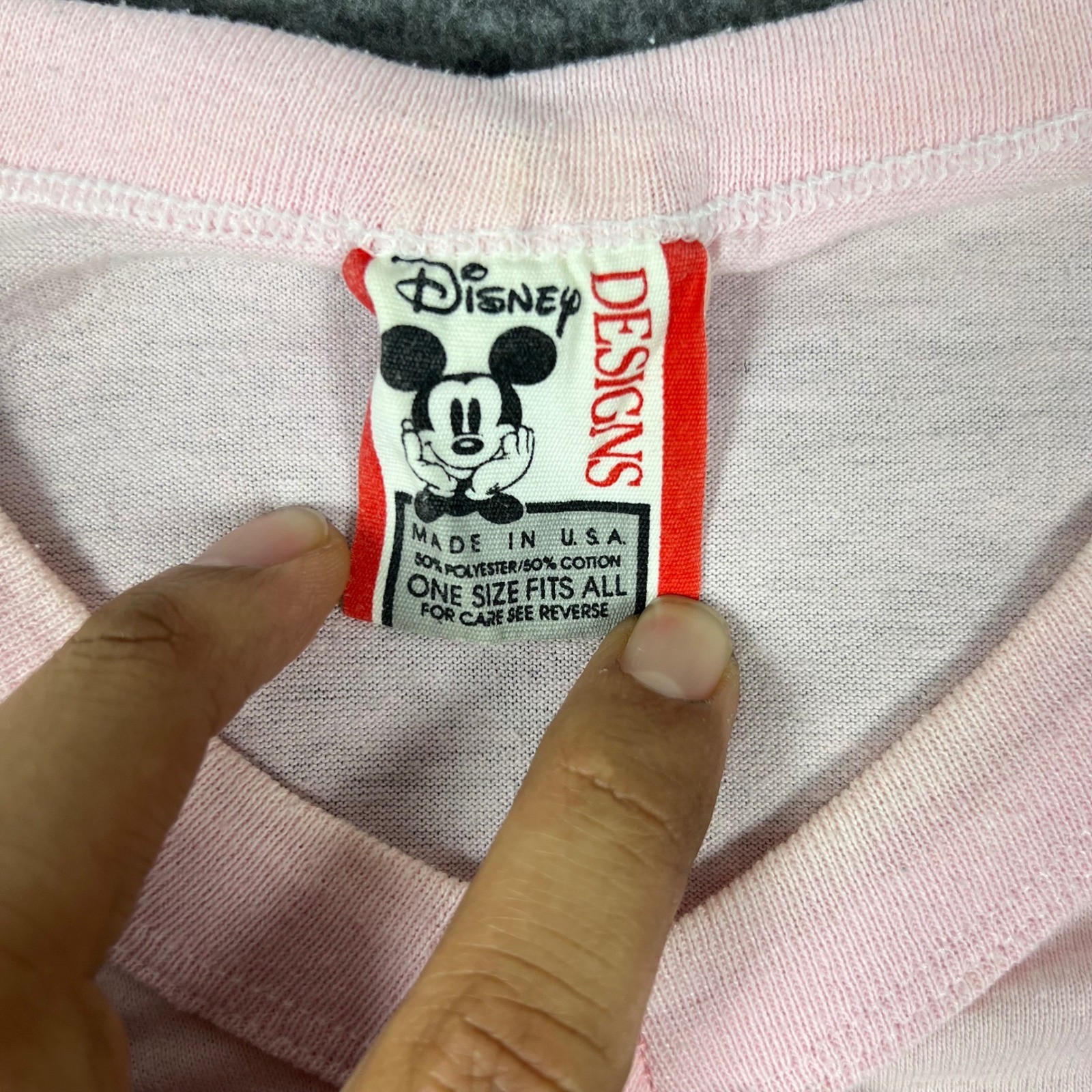 VTG 90s Disney Minnie Mouse Sleeping Shirt One Size Oversized Single Stitch USA