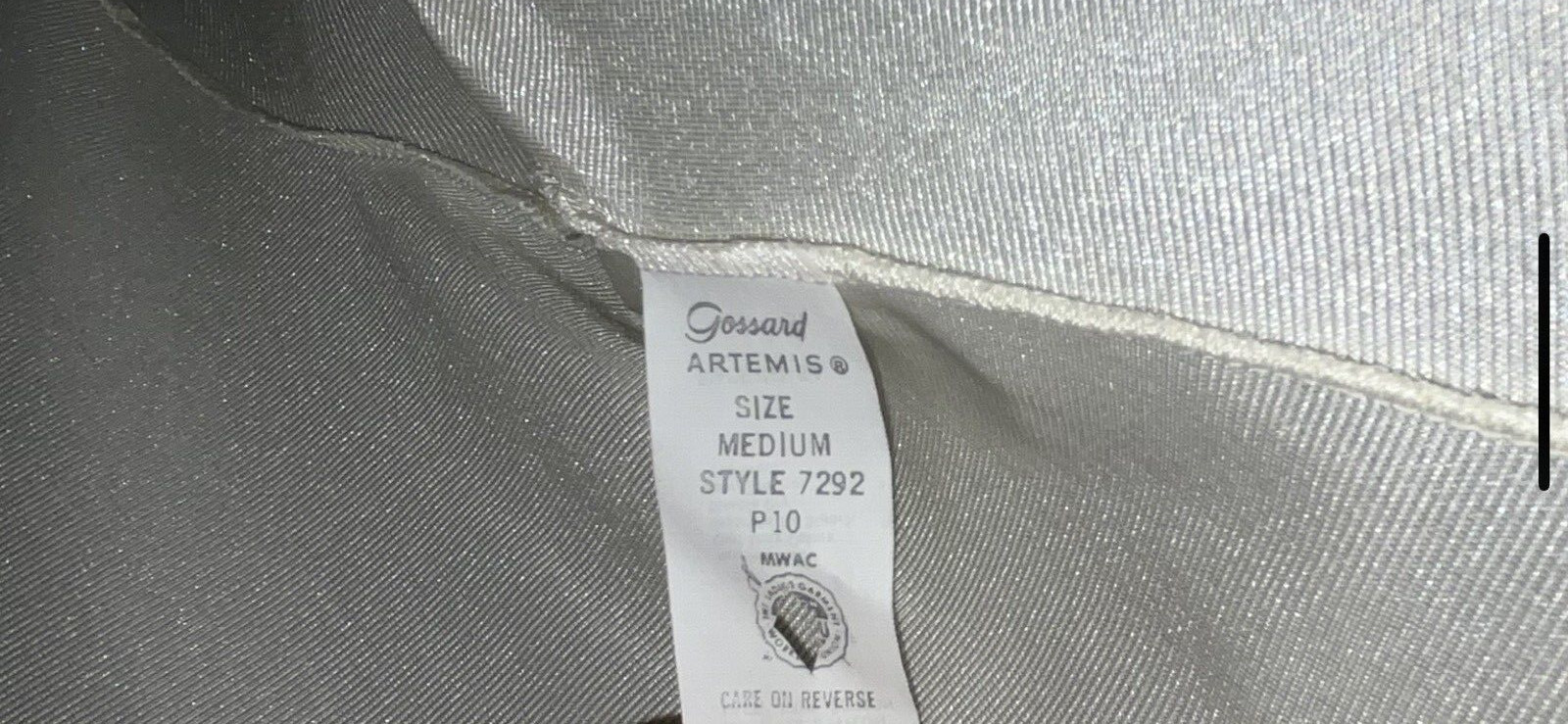 1980s Gossard Artemis Satin Nightgown Robe Full Zip Size M Ivory Sexy Neckline